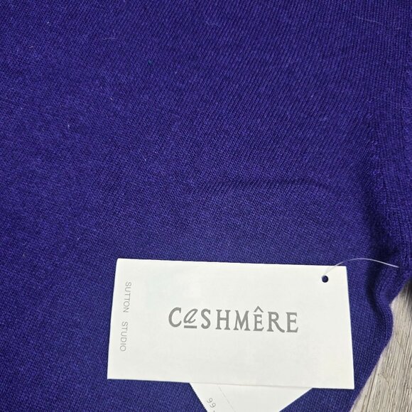 Cashmere Sutton Studio NWT Royal Purple Turtleneck Sweater Large super soft - Picture 2 of 5